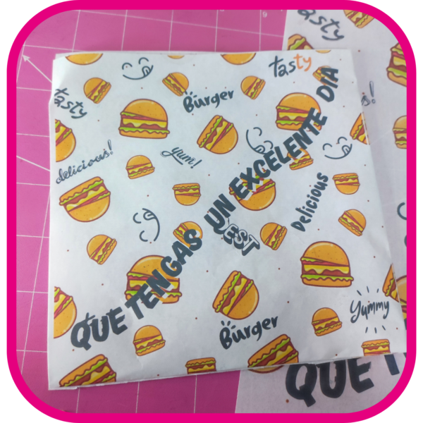 Saco Antigrasa personalizado Sandwich / Hamburguesa - Imagen 3