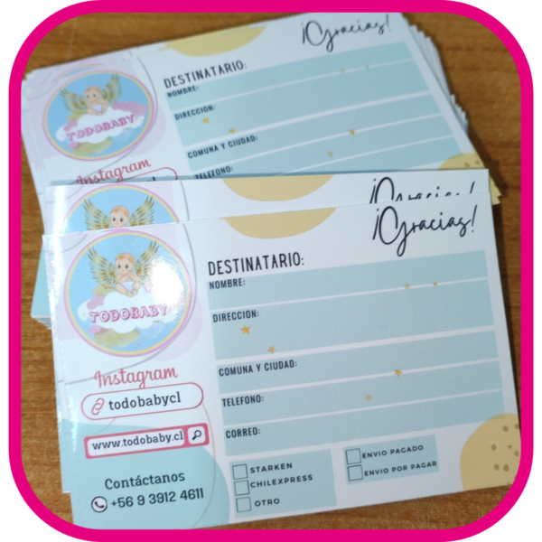 Destinatarios o stickers de envío adhesivos. (9x6cm) - Imagen 9