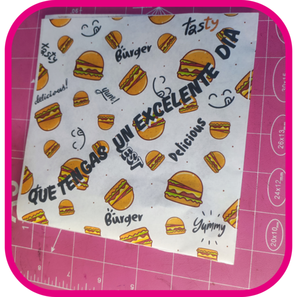 Saco Antigrasa personalizado Sandwich / Hamburguesa - Imagen 4