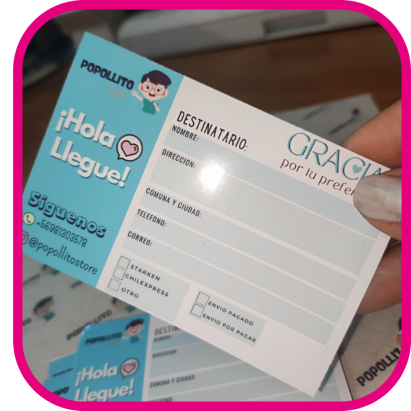 Destinatarios o stickers de envío adhesivos. (9x6cm) - Imagen 8