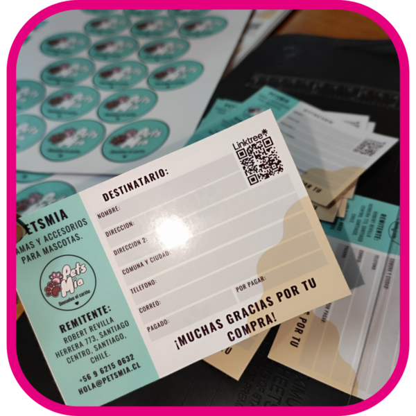Destinatarios o stickers de envío adhesivos. (9x6cm) - Imagen 5