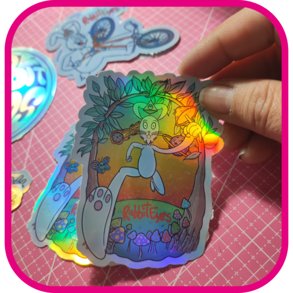 Stickers Holográficos 5 cm (50 unidades circulares) - Imagen 4
