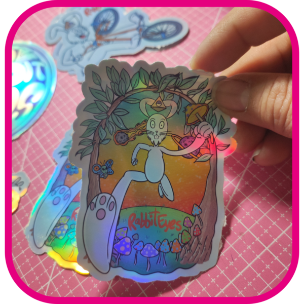 Stickers Holográficos 5 cm (50 unidades circulares) - Imagen 3