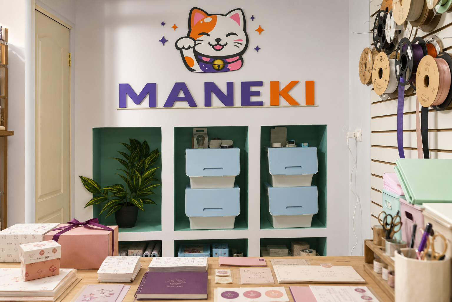 Proceso de personalización en el taller Maneki