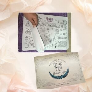 Individuales de papel en blanco y negro personalizado - packaging Maneki Chile - imagen 1