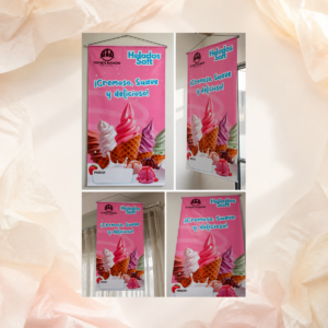Pendón publicitario colgante personalizado - packaging Maneki Chile - imagen 1