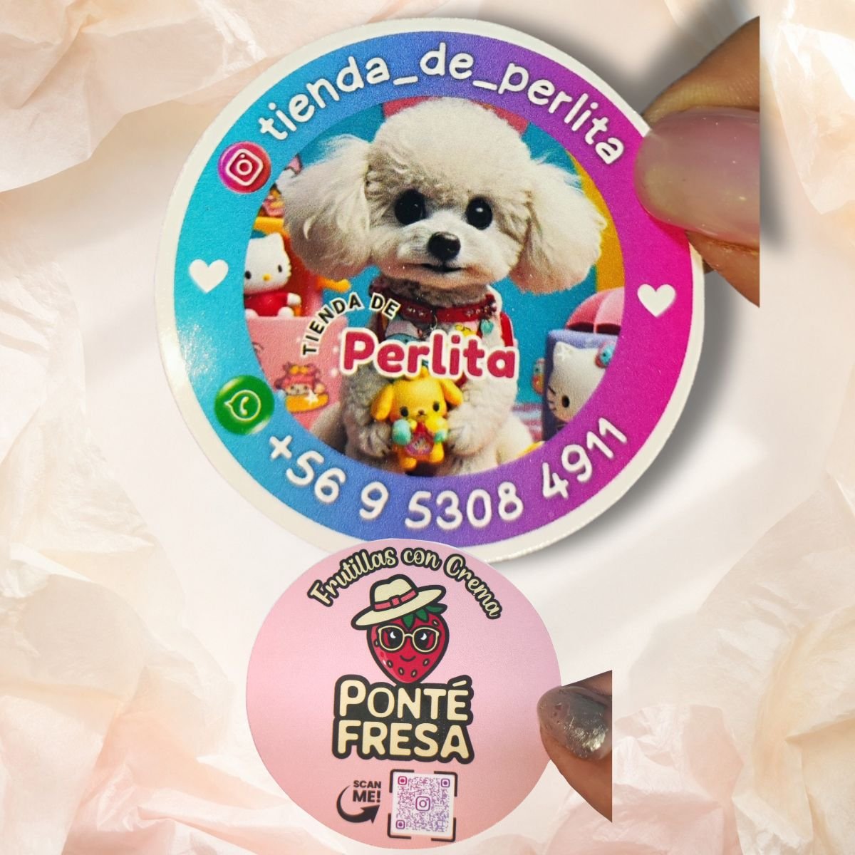 Stickers troquelados personalizados - packaging Maneki Chile - imagen 1