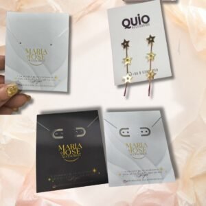 Tags para aros y collar personalizado - packaging Maneki Chile - imagen 1