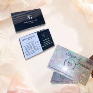 Tarjetas laminadas de presentación o agradecimiento personalizado - packaging Maneki Chile - imagen 1